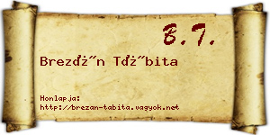 Brezán Tábita névjegykártya